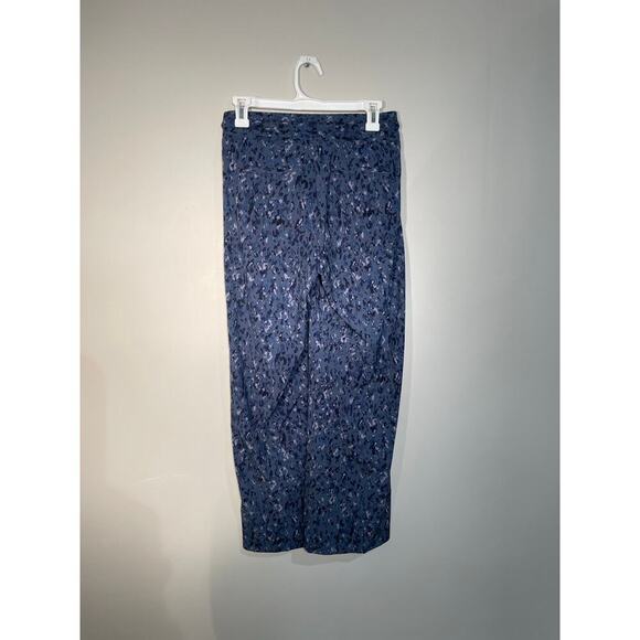 Athleta Avenue Printed Wide Leg Cropped Pants Size 0 Tall - Picture 6 of 12